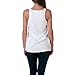 Sofra Women's Loose Fit Tank Top Relaxed Flowy White Large
