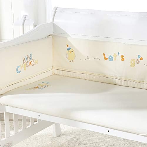 Rart Baby cot Bumper, Baby Bedding Set Collision Resistant Nursery Cradle Decor Crib Bedding Soft Cushion Safety Protector-B 120x60cm(47x24inch)