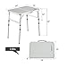 REDCAMP Small Camping Table 2 Foot, Portable Aluminum Folding Table Adjustable Height Lightweight for Picnic Beach Outdoor Indoor, White 24 x 16 inch (3 Heights)