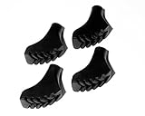 Hiker Hunger Extra Durable Rubber Feet Replacement for Trekking Poles - Fits Most Hiking and Walking Poles (Pack of 4) (Rubber Feet)