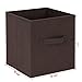 SONGMICS Storage Bins Cubes Baskets Containers with Dual Non-woven Handles for Home Closet Bedroom Drawers Organizers, Flodable, Brown, Set of 6 UROB26K