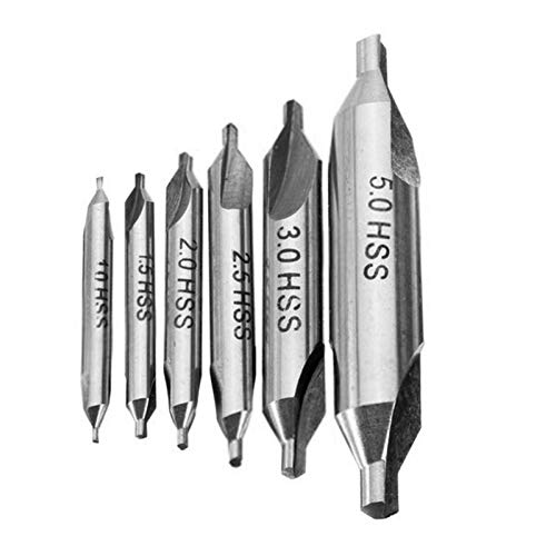 Center Drill BE-TOOL 5PCS 60 Degree Center Spotting Drill Bit HSS Combined Center Spotting Drill Metal Lathe Working Tools Set