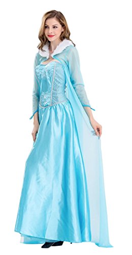 TOKYO-T Elsa Costume Women Snow Queen Dress Halloween (US4)