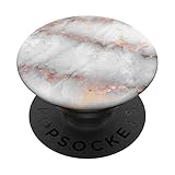 White & Rose Gold Marble PopSockets