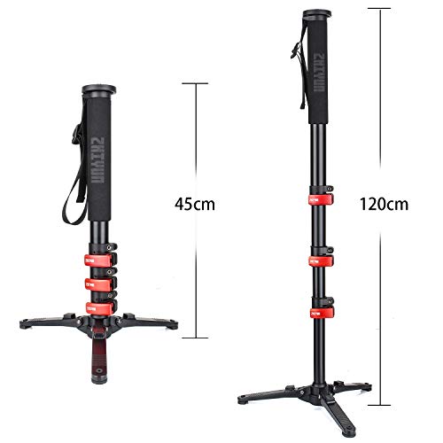 Zhiyun Handheld Mini Monopod for Zhiyun Crane 3 Lab, with Universal 1/4" or 3/8''Screw Port on Top & Removable Small Tripod on Bottom with Each Shot Cleaning Cloth