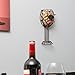 Home-X - Wall Mounted Metal Wine Cork Holder, This Elegant Wine Glass Shaped Wall Mount is The Perfect Addition to Any Wine Connoisseurs’ Décor Collection, Holds Over 50 Corks