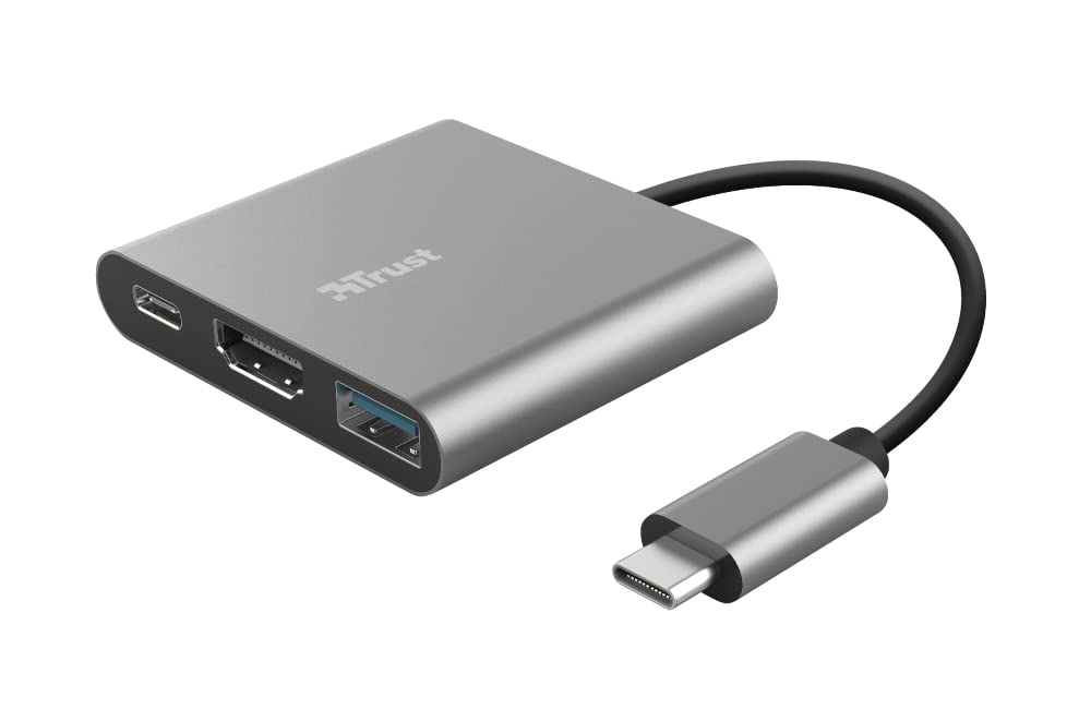 Trust - Dalyx USB 3.2 Gen 1 (3.1 Gen 1) Type-C 5 Mbit/s Alluminio, Nero