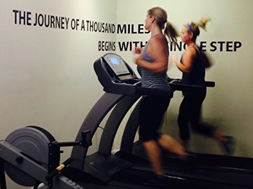 Gym Wall Decal, Running Decor, Fitness Wall Decal, The Journey of a Thousand Miles Begins With a Single Step