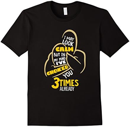 Men's BJJ Shirt Funny Brazilian Jiu Jitsu Choke Joke TShirt Large Black