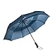 Windproof Umbrella - Double Canopy Folding Travel Umbrella - Auto Open Close - 9 Ribs - 45in