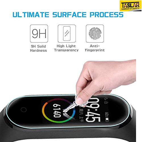 TASLAR Full Coverage Anti Bubble Front Screen Scratch Guard Protector Compatible with Xiaomi Mi Band 4 2019 (Pack of 2)