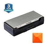 SHARPAL 156N Diamond Whetstone Knife Sharpener with Storage Base | 2 Side Grit Coarse 325 / Extra Fine 1200 | Diamond Sharpening Stone | NonSlip Base & Angle Guide (6 in. x 2.5 in.)
