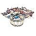 124 Bone Pendants & Bone Beads for Jewelry Making, Natural Ox Buffalo Bone African Beads, Hand Carved Bulk Beads Bead Assortment, Large Beads for Native American & Indian Projects (Set-1)