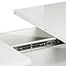 High Gloss White Extendable Rectangular Dining Table, Homy Casa Multifunction Space Saving Wood Table (High Gloss White Top)