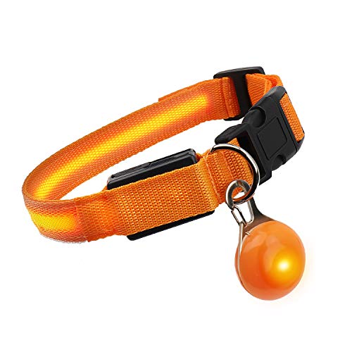 SNUNGPHIR LED Hundehalsband Wasserdichtes Leuchtendes Hunde Halsband