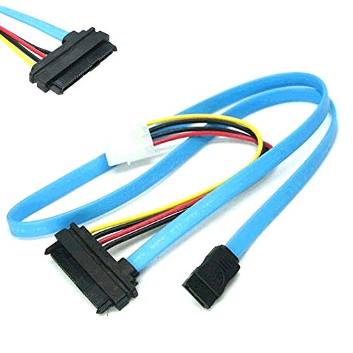 About 70cm Hard Drive Adapter Cord Cable SAS Serial Attached SCSI SFF-8482 to SATA HDD Hard Drive Adapter Cord Cable Blue Color