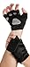 Rubie's Costume Cat Paws Fingerless Gloves, Black/Gray, One Size
