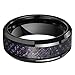BestTungsten 6mm 8mm Black Tungsten Carbide Rings for Men Women Wedding Bands Celtic Dragon Purple Green Blue Red Carbon Fiber Inlay Beveled Edges Polished Comfort Fit