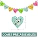 Valentines Conversation Hearts Garland Banner - Felt Candy Hearts Banner Garland - Funny Valentine’s Decor Party Decorations - NO DIY REQUIRED