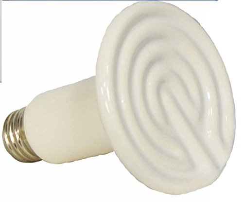 Blue Spotted 2 Pack Of 60W Ceramic Infrared Heat Emitter Lamp (60 Watts) For Reptiles, Amphibians, Turtles, Rabbits, Birds & Small Animals