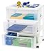 IRIS Wide 3-Drawer Cart, White