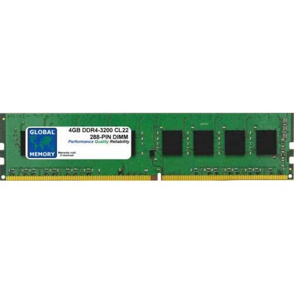 4GB DDR4 3200MHz PC4-25600 288-PIN DIMM MEMORY RAM COMPATIBLE WITH PC DESKTOPS/MOTHERBOARDS