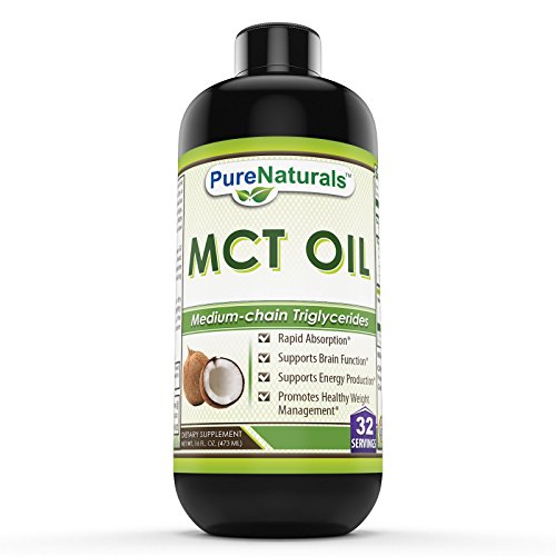 Pure Naturals Mct Oil - Natural Vegan Oil Supplement â€“ 16 Oz (473 ml) Bottle -Pure Medium Chain Triglycerides, Easily to Digest - Supports Cardiovascular Health, Healthy Weight Management