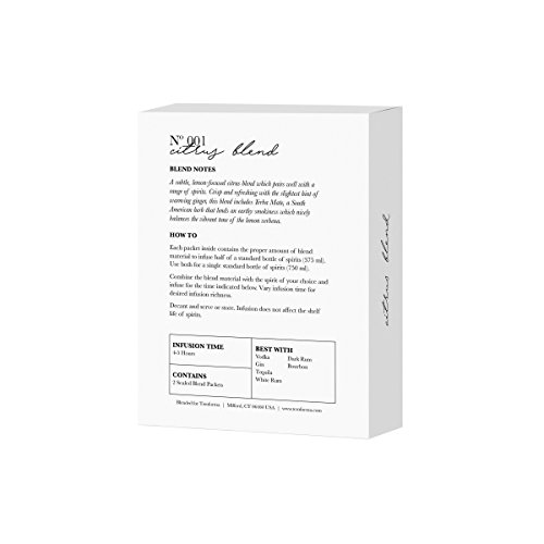 Teroforma 1pt CITRUS Infusion Blend for Alcohol & Spirits – Flavor Infuser Packets for Home Infusion (Single Pack, 2 Packets)