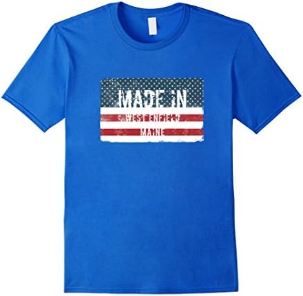 Mens Made in West Enfield, Maine T-shirt Medium Royal Blue