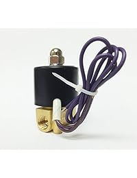 NPT válvula solenoide eléctrica de metal de 1 4 pulgadas, 12VDC normalmente cerrada VITON (rosca de tubería estándar EE. UU.). Metal macizo, actuación directa, válvula solenoide de junta Viton por U.S. Solid.