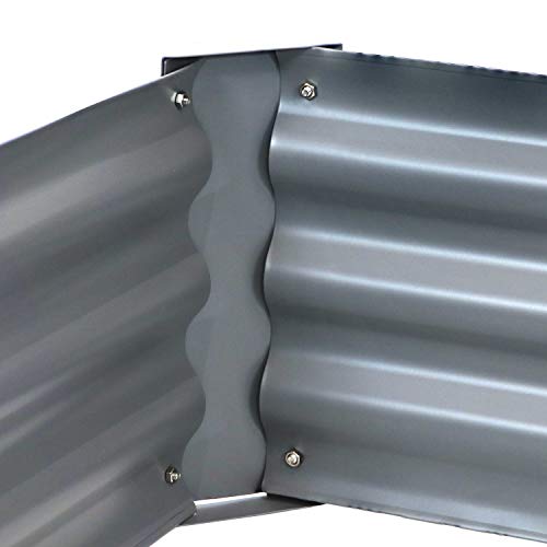 Sunnydaze Raised Metal Garden Bed Kit PowderCoated Steel 47Inch