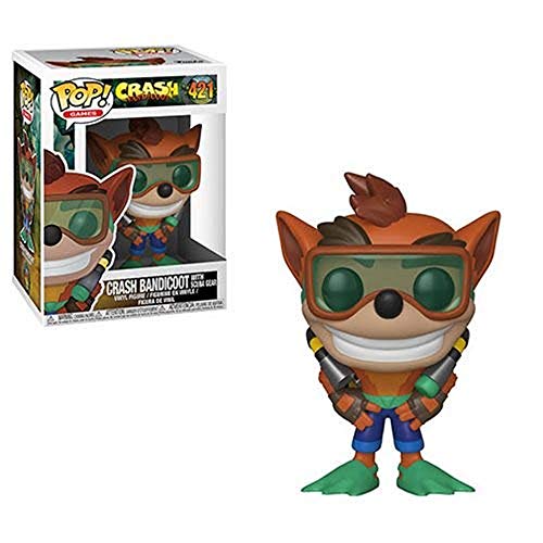 Funko Pop Games: Crash Bandicoot - Crash with Scuba Gear Collectible Figure, Multicolor