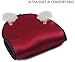 Fitglam Natural Silk Sleep Mask, Best Sleeping Mask Eye Mask Eye Cover for Travel, Nap, Meditation, Blindfold with Adjustable Strap for Men, Women and Teenagers (Burgundy)