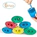 HILELIFE Pencil Sharpener - 6 Pack Pencil Sharpener Manual, Number 2 Pencils Drawing Pencils Colored Pencil Sharpeners 2 Holes Hand Held Pencil Sharpener for Kids