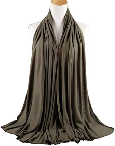 Elegance Collections Muslim Women's Jersey Hijab Khimar Soft Rectangle One Size Olive