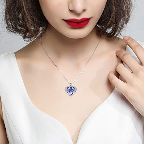 NEWNOVE Angel Wings Heart Necklaces for Women, Valentines Day Gifts for Her, Romantic Gifts for Wife Grandma Mom and… - Image 7