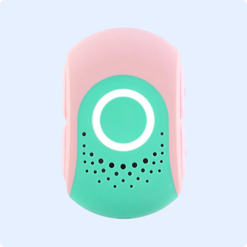 KARRI for Kids – Pink/Turquoise | Data-Enabled Walkie-Talkie with Voice Messaging to KARRI App | Screen-Free | GPS & SOS | Kid > Kid & Parent > Child Chat | WiFi & Data Enabled | 4+
