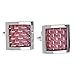 JOVIVI® 4Pairs Stainless Steel Mens Classic Modern Ornate Pattern Style Dress Shirt Cufflinks Mix Design Set (Pink)