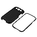 Generic For Samsung Galaxy S III 3/Galaxy S3/i9300 Hard RUBBERIZED Case Black - Carrying Case - Non-Retail Packaging - Black
