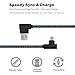 CTREEY USB Type C Cable, 90 Degree 3 Pack 3ft 6ft 10ft Nylon Braided Long Cord USB Type A to C Charger for MacBook, LG G6 V20,Google Pixel, Nexus 6P Samsung Galaxy S8+ (Black/Blue)