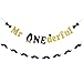 Glittery Mr Onederful Banner and Black Glittery Moustache Garland,1st Birthday Party Decorations,Baby Boy's First Birthday Banner,Little Man Party Decor