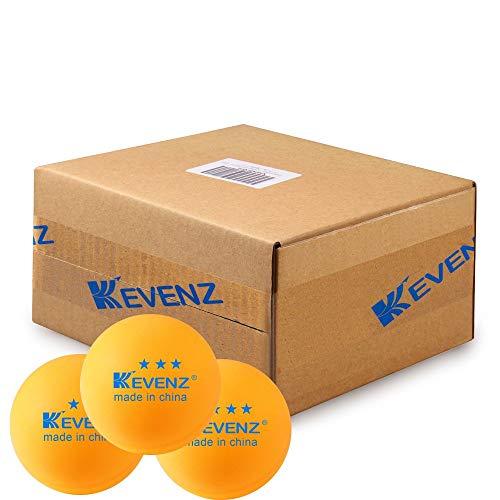 KEVENZ 144-Pack 3-Star 40mm Table Tennis Balls,Advanced Training Ping Pong Balls (Orange)