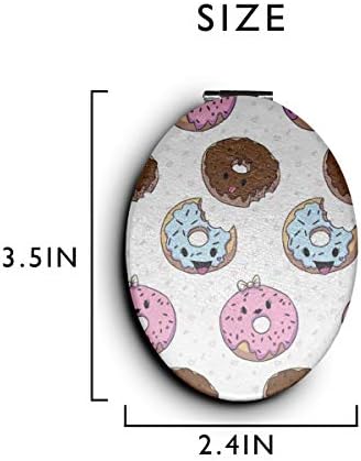 通販人気 の化粧鏡 コンパクトミラー かわいいドーナツ 手鏡 携帯ミラー 折りたたみ鏡 拡大鏡 両面ミラー 新着商品抜群 の