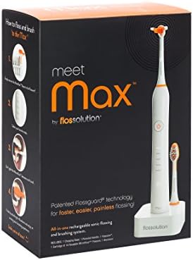 Flossolution Max Electric Toothbrush & Flossing New & Improved with Microfloss—Simple, Effective and Painless Flossing