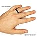 Knot Theory Bevel Black Ring for Men 6mm Size 11