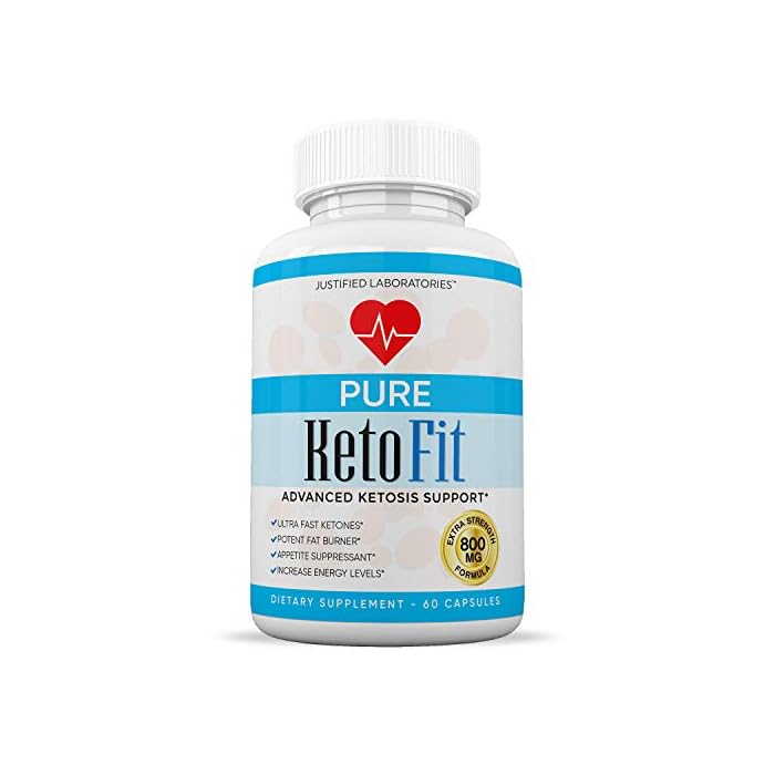 Pure Keto Fit Pills Advanced BHB Ketogenic Supplement Exogenous Ketones Ketosis for Men Women 60 Capsules 1 Bottle