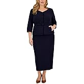 Le Suit Women's Plus Size Jacket/Skirt Suit
