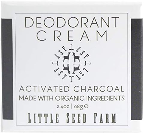 Little Seed Farm All Natural Deodorant Cream, Aluminum Free Deodorant for Women or Men, 2.4 Ounce - Activated Charcoal