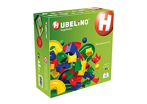 Hubelino Marble Run -55-Piece Run Elements Expansion Set - The Original! Made in Germany! - Certified and Award-Winning Marble Run - 100% Compatible with Duplo