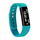 Fitness Tracker,FIT-FIRE Super-thin Activity Tracker Wearable Smart Bracelet (Teal)